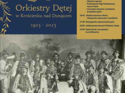 Plakat na jubileusz Orkiestry Dętej